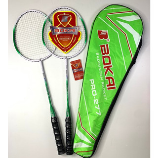 Combo bộ 2 cây vợt cầu lông bokai 277 - hồng tím tặng ngay hộp cầu hải âu 6 quẩ