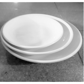 Dĩa ảo sứ trắng. 5 size : 6", 7", 8", 9", 10"