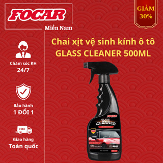 Dung dịch vệ sinh kính ô tô Glass Cleaner hiệu ứng lá sen đánh bay bụi bẩn chai xịt tiện dụng 500ml (tặng kèm mút)