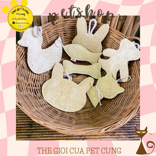 Đồ chơi Gặm sạch răng, cào móng chó mèo bằng sơ mướp