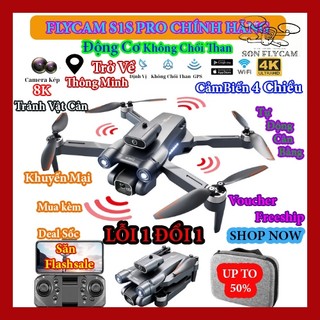 Flycam S1S Mini Camera 4K Full HD, Động Cơ Không Chổi Than Bền Bỉ, Cảm Biến Tránh Chướng Ngại Vật Thông Minh