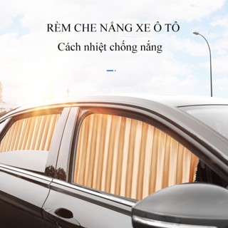  Rèm che nắng xe ô tô COACE Bộ rèm vải che nắng cách nhiệt gắn cửa sổ xe hơi linh động tiện lợi chất liệu cao cấp 