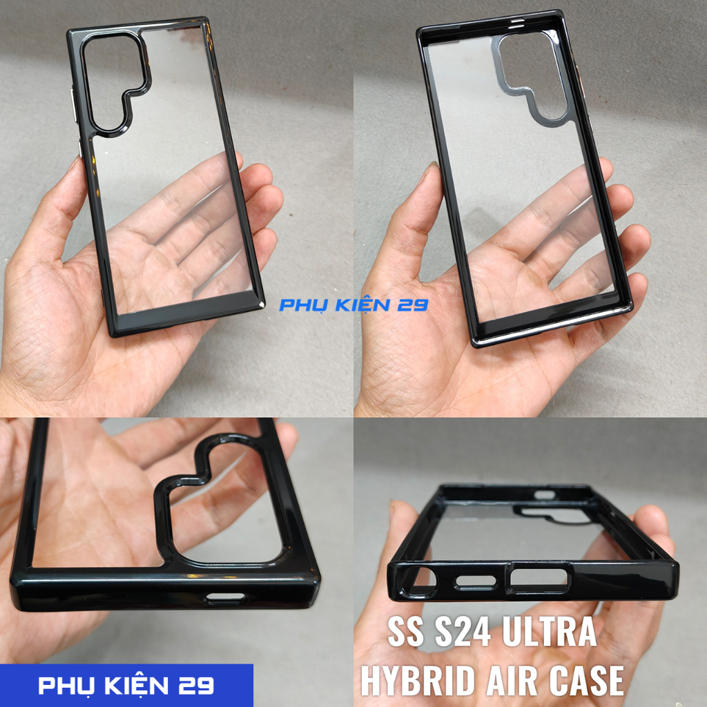 [Samsung S24/S24 Plus/S24 Ultra] Ốp lưng chống sốc,chống va đập lưng trong Hybrid Air Case