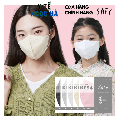 [Túi 25 cái] Khẩu trang KF94 Safy Hàn Quốc, khẩu trang y tế KF94 ôm gọn khuôn mặt, thời trang