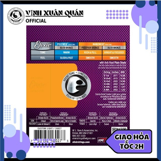 [CHÍNH HÃNG] Dây Acoustic Elixir Nanoweb Phosphor Bronze 16027 Size 11-52