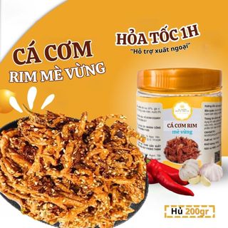 Cá Cơm Rim Mè Nước Mắm Vị Biển, Đồ Ăn Vặt Ngon Rẻ Hủ PET 200GR Thực Phẩm Ăn Liền