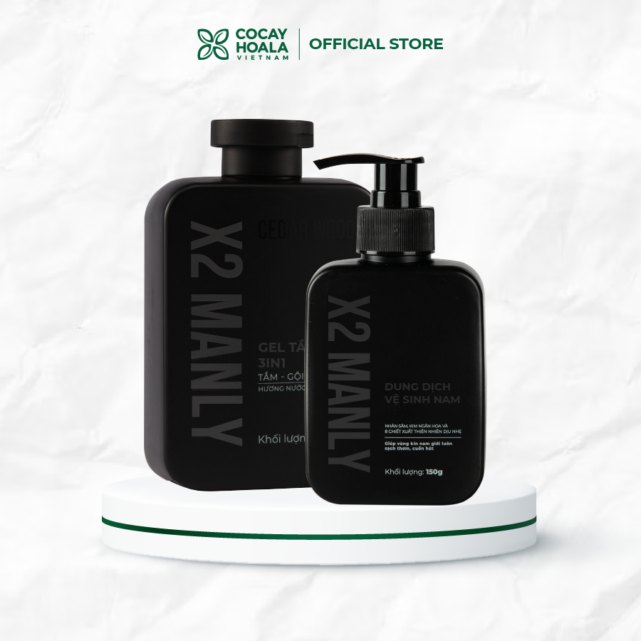 Dung dịch vệ sinh nam X2 Manly cocayhoala làm sạch, lưu hương 24h