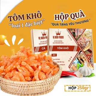 Tôm Khô Loại 1 Vị Biển Hút Chân Không 250gr Quà Tặng Xuất Ngoại