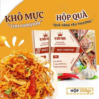 Mực Xé Sợi Sốt TomYum Vị Biển Hút Chân Không 250gr Quà Tặng Xuất Ngoại