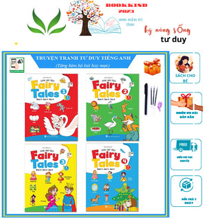 Sách - bộ 4 cuốn truyện tranh tư duy hình ảnh tiếng anh - look and tell fairy tales