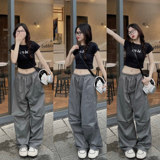 Quần Suông Kaki Lưng Thun Basic Ảnh Thật