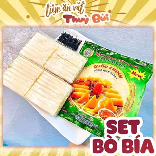Set Bò Bía Ngọt đầy đủ lá cuốn + vừng đen + thanh kẹo, set đồ ăn vặt nội địa, Tiệm ăn vặt Thuỳ Bùi