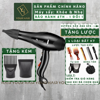 [BẢO HÀNH 6 THÁNG] Máy sấy tóc Surker SK3901 công suất 3000w kèm theo 2 đầu tụ gió - Có 2 chiều nóng lạnh