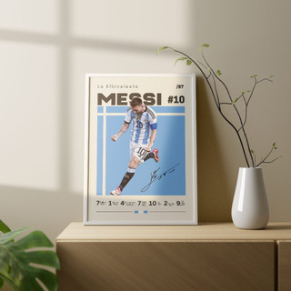 Lionel Messi Poster, Argentina Football Print, Football Poster, Soccer Poster, Sports Poster, Gift For Him