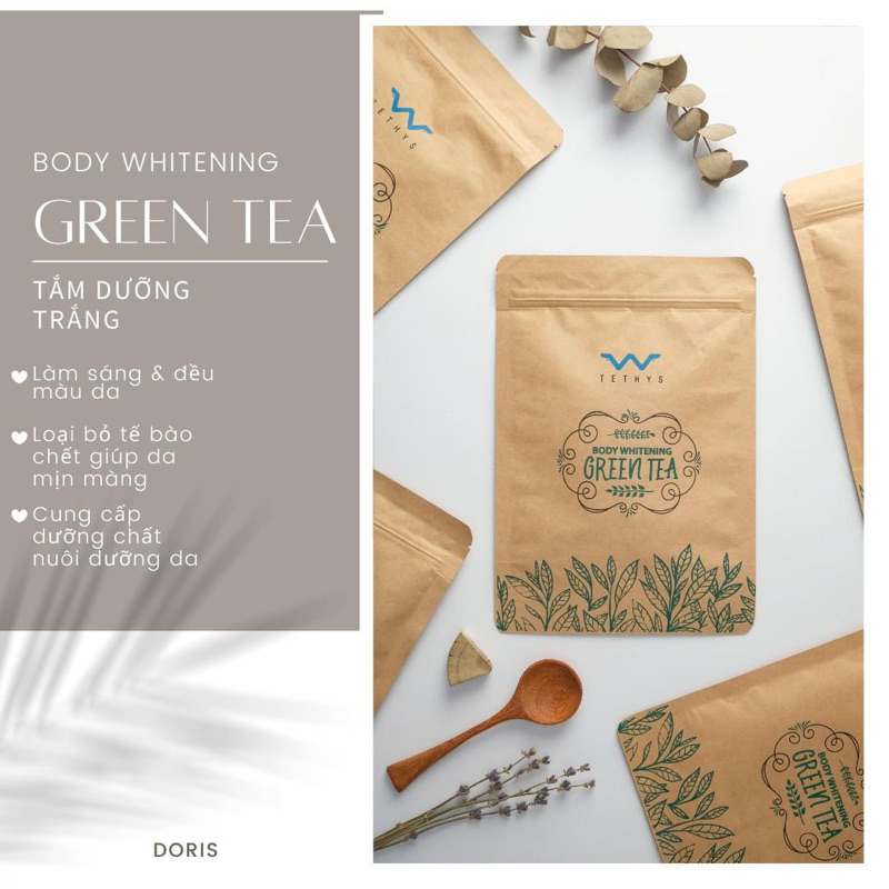 tắm trắng green tea