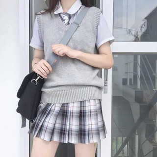 012[có sẵn] Áo len gile phối JK