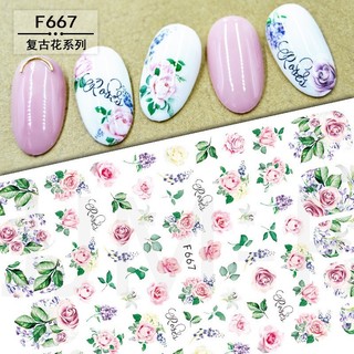 Sticker dán móng tay nail mẫu F R