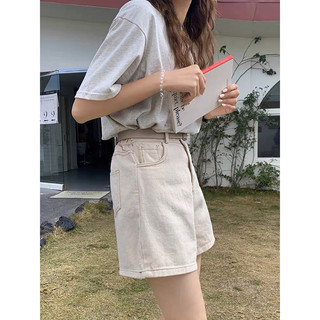 Quần Short Jean QC trơn viền chỉ basic cạp chun sau (Ảnh thật)