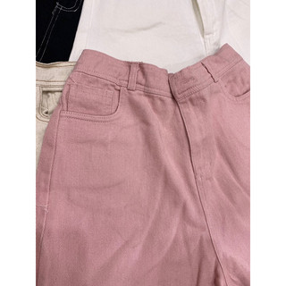 Quần Short Jean QC trơn viền chỉ basic cạp chun sau (Ảnh thật)