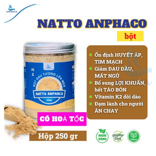 Natto Anphaco- Bột Đậu Tương Lên Men hộp 250gr, healthy food, non gmo<quatangsuutam>