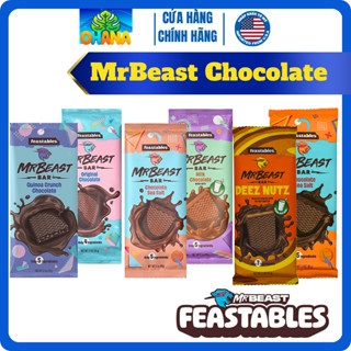 Kẹo socola mrbeast - chocolate mr beast bản giới hạn - Kẹo Socola Mỹ Feastables MrBeast Chocolate Bar 60g  [Kèm đá Gel]