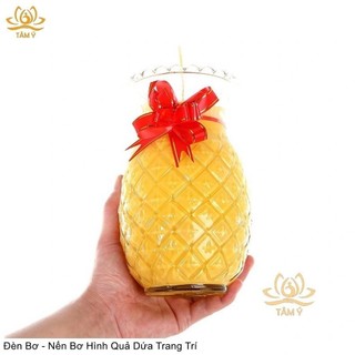 Đèn bơ quả dứa trái thơm 7 ngày nến bơ thực vật nguyên chất cao cấp