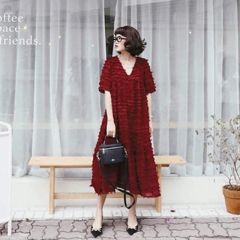 Pass váy đỏ Pet by chang new 90%