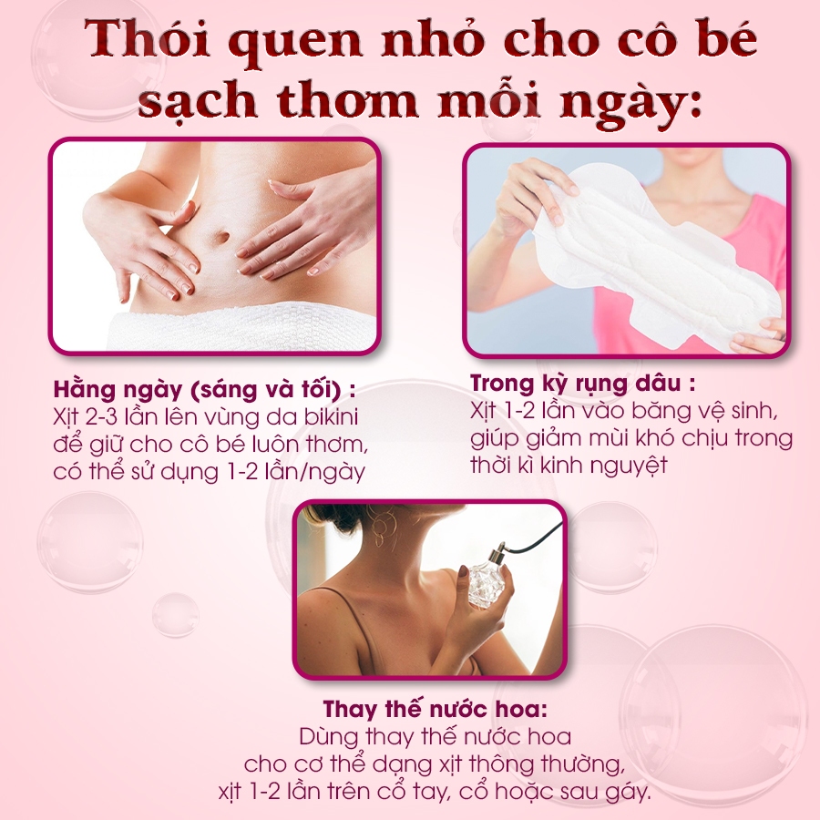Nước hoa vùng kín Techmed hương nước hoa cao cấp, xịt thơm vùng kín cấp khoáng dưỡng ẩm  an toàn cho mọi loại da 20ML