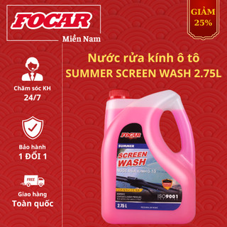 Nước rửa kính ô tô Focar Summer Screen Wash 2,75l đạt tiêu chuẩn RoHS chống xước kính