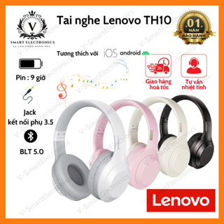 Tai nghe chụp tai Bluetooth Lenovo TH10, kết hợp dây rời, âm thanh nổi HiFi giảm ồn, chống thấm nước, BH 12 tháng