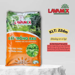 Đất Trồng Rau Lavamix | bao 22dm ~ 10kg - Đất hữu cơ trộn sẵn chuyên cho rau màu,rau ăn lá | Green House