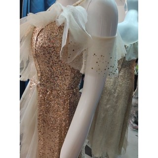 Đầm dạ hội kim sa size S
