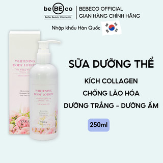 Sữa dưỡng thể dưỡng trắng da tức thì kích thích colagen dưỡng ẩm chống lão hóa da YAKA WHITENING BODY lọ 250ml