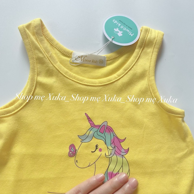 Bộ ba lỗ bé gái in hình Pony, Mickey Miwoo