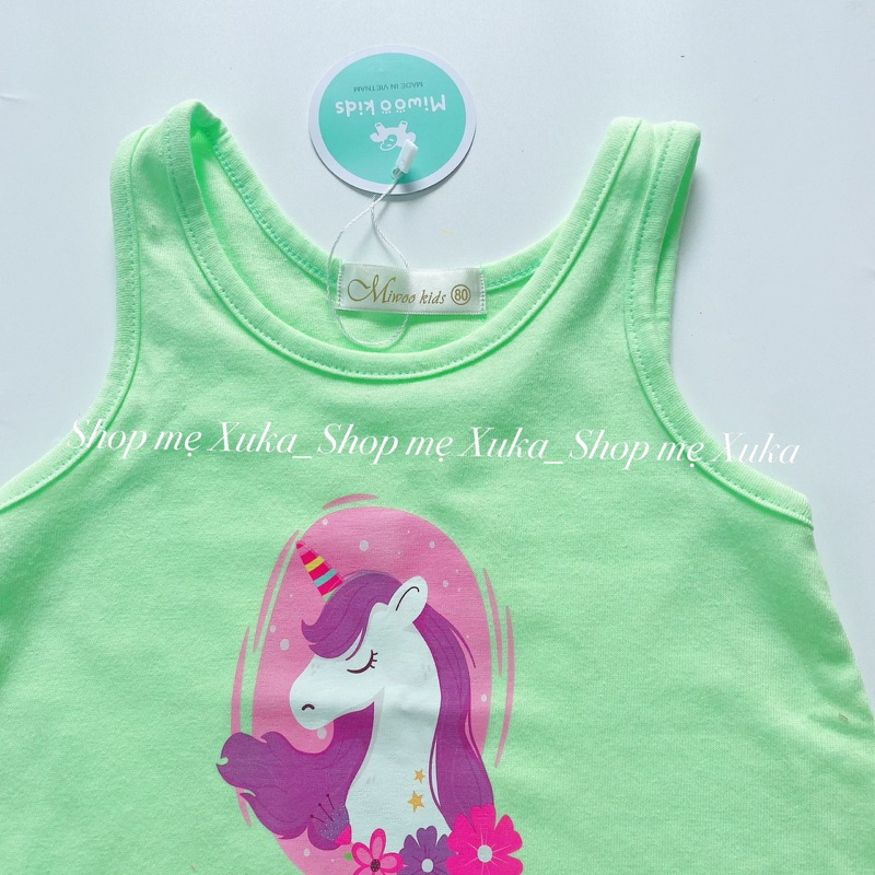 Bộ ba lỗ bé gái in hình Pony, Mickey Miwoo