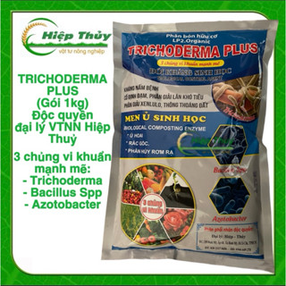 Nấm đối kháng TRICHODERMA PLUS (gói 1kg) (nhãn hiệu độc quyền đại lý VTNN Hiệp Thuỷ) chuyên dùng ủ hoai, phân huỷ rác