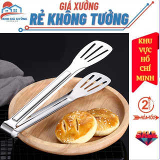  Dụng Cụ Kẹp Gắp Thịt ,Gắp Đá , Đồ Nóng - Kẹp Gắp Thực Phẩm Inox Cao Cấp Thông Minh Với Tay Cầm Cán Dài