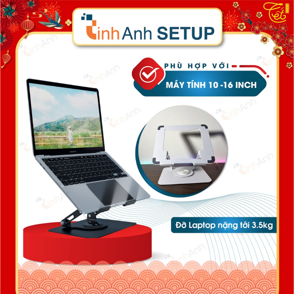 [OTREE] Giá đỡ laptop OTree, giá đỡ máy tính, ipad xoay 360, siêu khỏe, tải trọng lớn, tiện lợi chống mỏi cổ vai gáy