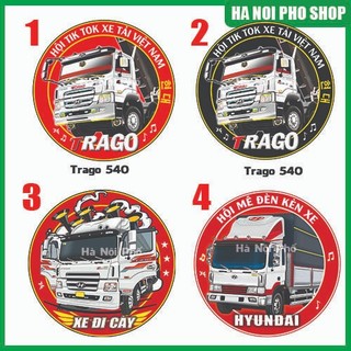 Cặp 02 Tem Xe tải Hyundai Trago, HD360, HD210, HD240 tem trang trí Xe tải phản quang 3M kèm quà tặng 10k