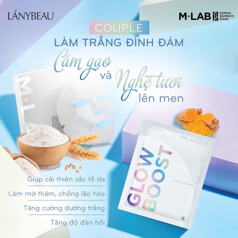 [CHÍNH HÃNG] MẶT NẠ SÁNG HỒNG GLOW BOOST MLAB LANYBEAU