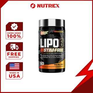 Hỗ Trợ Giảm Mỡ An Toàn Nutrex Lipo 6 Stim Free (60 viên)