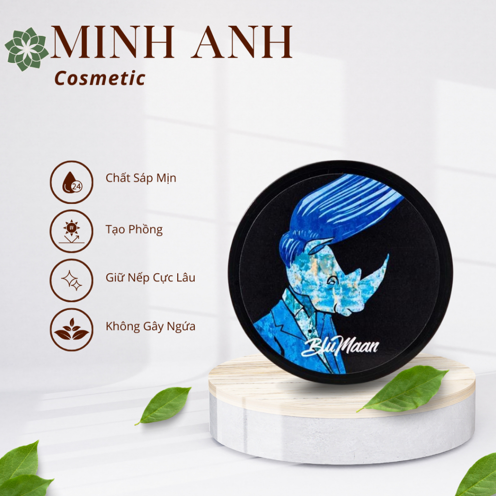 Sáp Vuốt Tóc Nam BluMaan  (Bản Tê Giác Xanh )