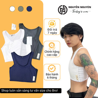 Áo Nịt Ngực Tomboy Lưới 4D Thoáng Khí Thể Thao Ba Lỗ Thun Trơn Gen Cứng Có Viền Móc Cài Hông Bigsize  Nguyễn Nguyên