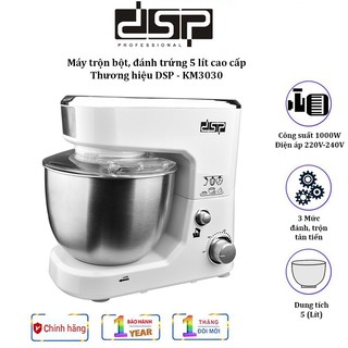 Máy trộn bột, đánh trứng thương hiệu cao cấp DSP KM3030 Dung tích 5 lít - HÀNG CHÍNH HÃNG