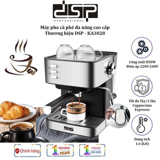 Máy pha cà phê đa năng cao cấp thương hiệu dsp ka3028 công suất 850w - hàng chính hãng
