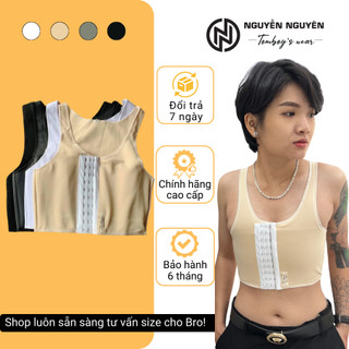 Áo Nịt Ngực Tomboy Gen Không Viền Cài Trước Nẹp Bó Làm Nhỏ Ngực Tomboy Thun Thể Thao Tập Gym Ba Lỗ Bigsize Nguyễn Nguyên