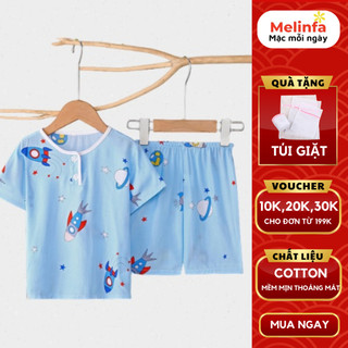 (Xả kho)Bộ đồ cho bé trai và gái chất vải lanh Cotton thoáng mát áo ngắn tay quần short cho từ 2-6 tuổi mã VABD0160