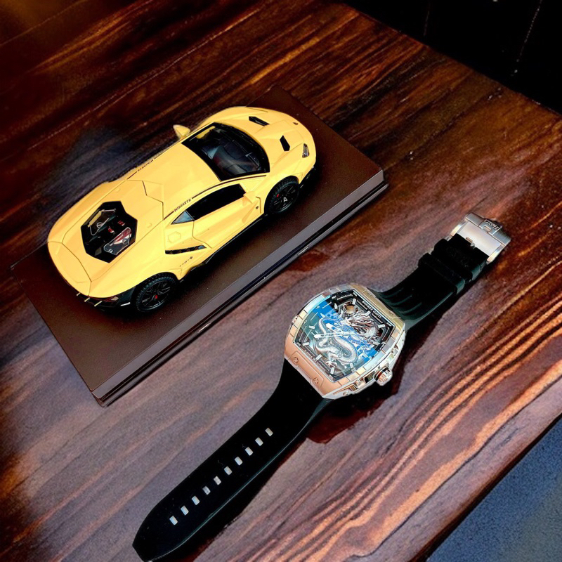 Đồng Hồ Nam Đồng Hồ BONEST GATTI  BG5606  Máy Cơ  Mặt Siz 45mm Dây Cao Su Đen