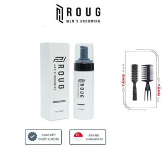 Bọt tạo kiểu tóc Roug 150ml chính hãng cao cấp Singapore giúp tạo phồng dưỡng tóc giữ nếp + 2 Lược