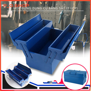 Hộp đựng dụng cụ gia đình 2 lớp bằng sắt đa năng sửa chữa hộp đựng dụng cụ điện ô tô